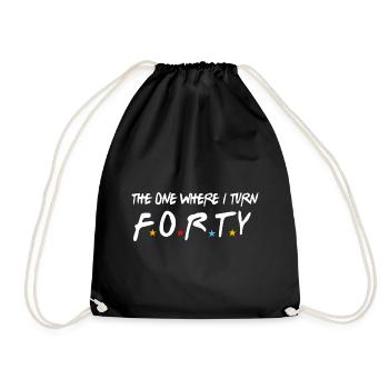 Celui de mes quarante ans, de mes 40 ans - Sac de sport léger - noir - Devant