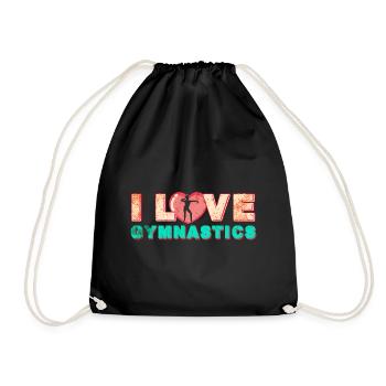 Gymnastique Gymnastique Gymnaste Sport - Sac de sport léger - noir - Devant