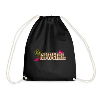 Cowgirls Chevaux Western Riding Gift - Sac de sport léger - noir - Devant