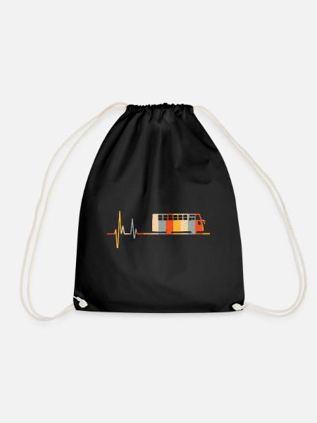 Chauffeur de bus Heartbeat Bus ECG Bus Retro - Sac de sport léger - noir