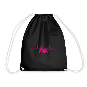 Kitesurfing Kitesurfing Kitesurfing Men - Drawstring Bag - black - Front