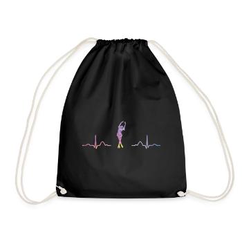 Figure Skating Ice Skating Figure Skating - Drawstring Bag - black - Front