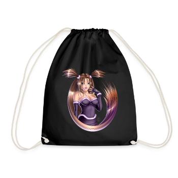 Anime Pigtails - Sac de sport léger - noir - Devant