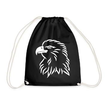 Adler - Turnbeutel - Schwarz - Vorne