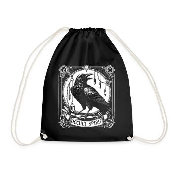 Occult Spirit Raven Pendulum 2 - Drawstring Bag - black - Front