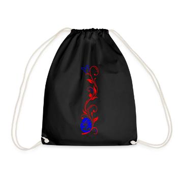 Flower vine with Easter egg and Easter bunny - Drawstring Bag - black - Front