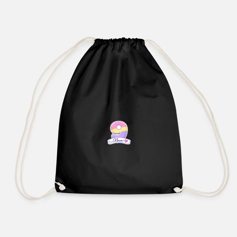 Geburtstags-9-Pastel anpassbar - Turnbeutel - Schwarz