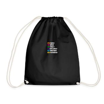 Sensibilisation à l'autisme - Sac de sport léger - noir - Devant