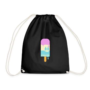 Bathing Healthcare Winter Baths Bathing Penguin - Drawstring Bag - black - Front