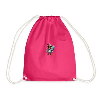 Robo chicken - Drawstring Bag - fuchsia - Front