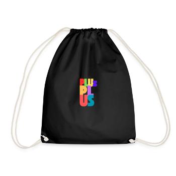Buntes Design - PlusPlus - Turnbeutel - Schwarz - Vorne