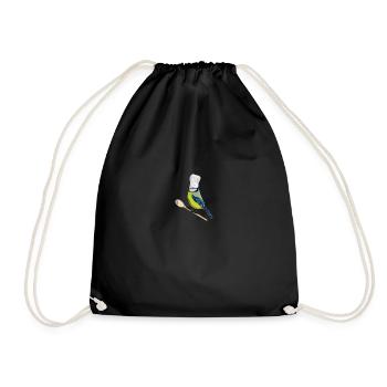 Chef Bleu Chef Cuisine Oiseau Oiseau Ami - Sac de sport léger - noir - Devant