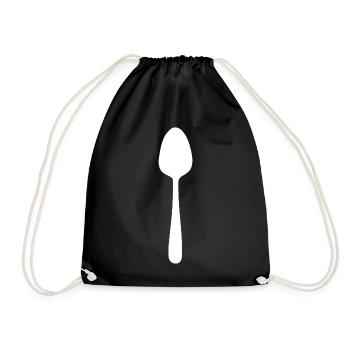 Spoon Chef Gastronomy Cook Waiter Gift - Drawstring Bag - black - Front