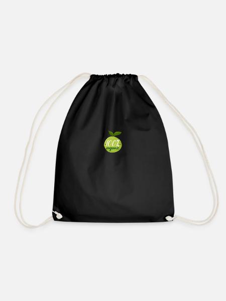 100% organic - Turnbeutel - Schwarz