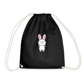 Niedlicher Hase / Bunny - Turnbeutel - Schwarz - Vorne