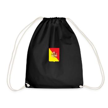 Armoiries de la Sicile avec Trinacria - Sac de sport léger - noir - Devant