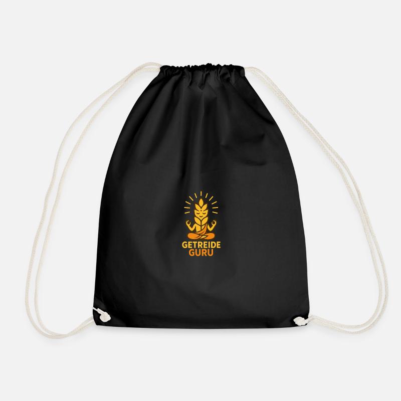 Getreide Guru – Meditativer Weizen-Style - Turnbeutel - Schwarz