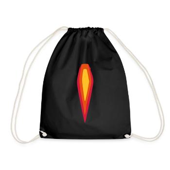 flamme - Sac de sport léger - noir - Devant