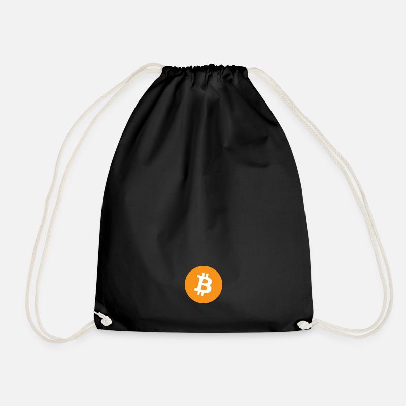Bitcoin (weiss) - Turnbeutel - Schwarz