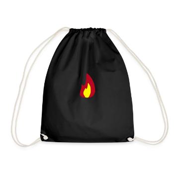 Fire - Flame - Hot - Burn - Drawstring Bag - black - Front