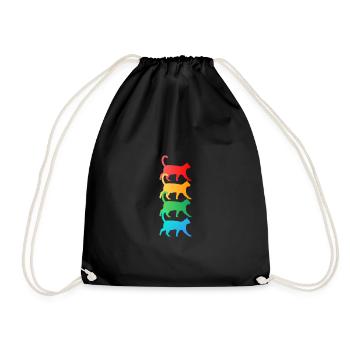 Chat mignon - Chat amoureux de chats T-shirt - Sac de sport léger - noir - Devant