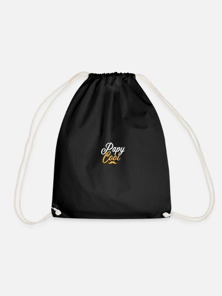 Papy cool moustache - Sac de sport léger - noir