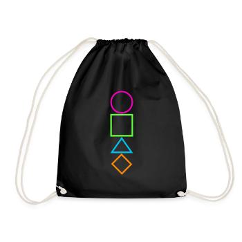Neon Stack - Turnbeutel - Schwarz - Vorne