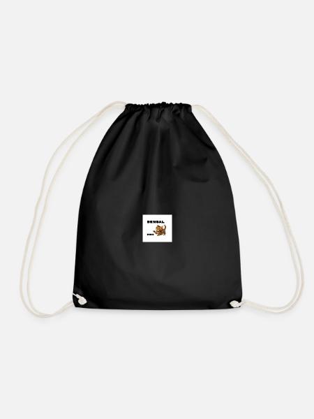 Maman du Bengale jouant au chaton - Sac de sport léger - noir