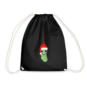 X-MAS PICKLE - Drawstring Bag - black - Front