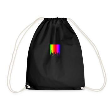 LGBTQ tropfender Regenbogen - Drawstring Bag - black - Front