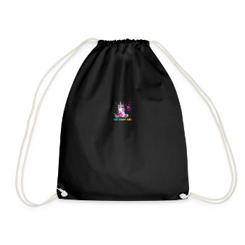 Cadeau de fille de seize ans douce de licorne - Sac de sport léger - noir - Devant