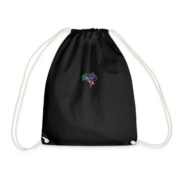 Yoga femme arbre psychédélique - Sac de sport léger - noir - Devant