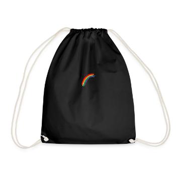 Chemise et masque arc-en-ciel avec motif arc-en-ciel - Sac de sport léger - noir - Devant
