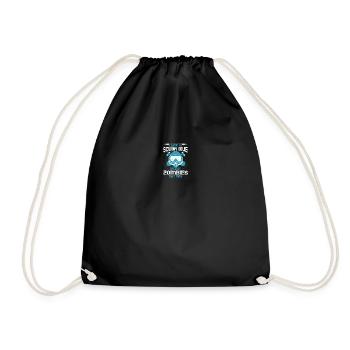 Diving Tshirt Design learn to scuba dive because - Drawstring Bag - black - Front