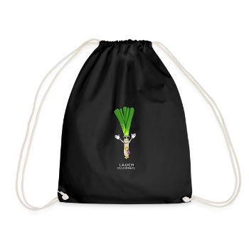 Leek of the month - employee of the month - Drawstring Bag - black - Front