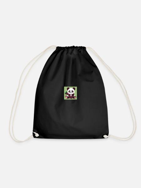 Panda - Turnbeutel - Schwarz