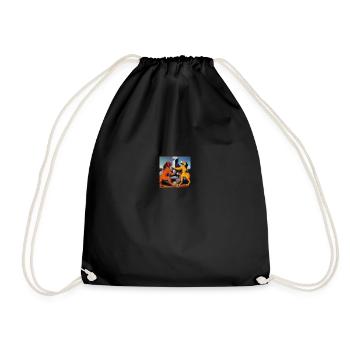 Abstract dogs - Drawstring Bag - black - Front