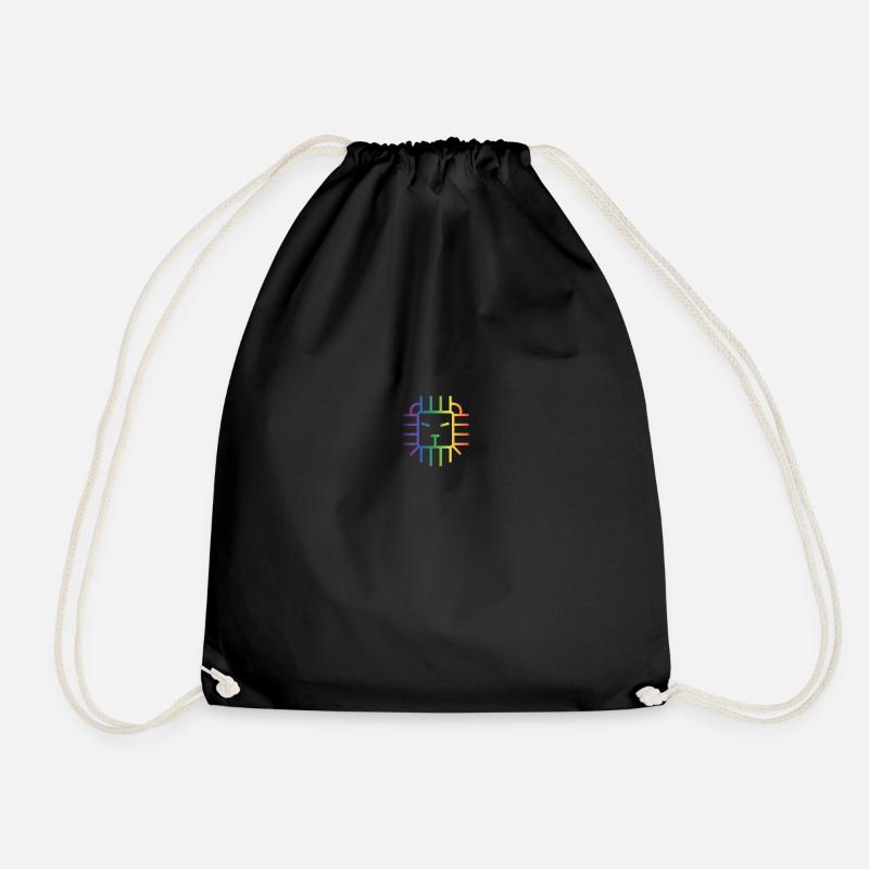 Pride Lion - Drawstring Bag - black