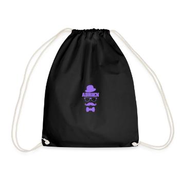 Geschenk für Adrien - Turnbeutel - Schwarz - Vorne