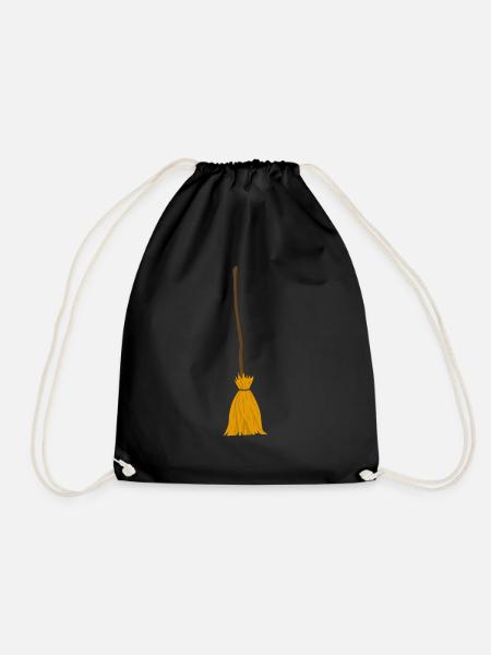 Witches's Besen - Halloween - Gift, Gift Idea - Drawstring Bag - black