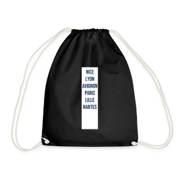 French City Trip - Drawstring Bag - black - Front
