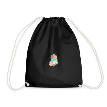 Map of the GDR - Drawstring Bag - black - Front