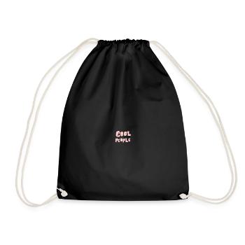 Cool People Pink Bubble Text - Turnbeutel - Schwarz - Vorne