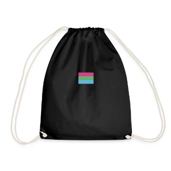 Polysexual Pride Flag - Drawstring Bag - black - Front