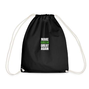 Make Green Great Again MGGA - Turnbeutel - Schwarz - Vorne