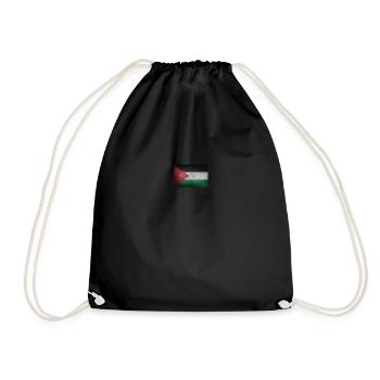 Palestinian flag - Drawstring Bag - black - Front