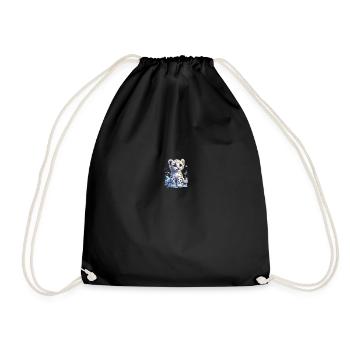 Cute baby leopard Fascinating Wildlife - Drawstring Bag - black - Front