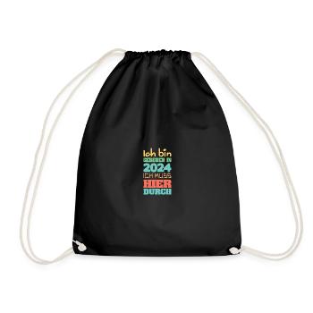 Bin 2024 - Drawstring Bag - black - Front