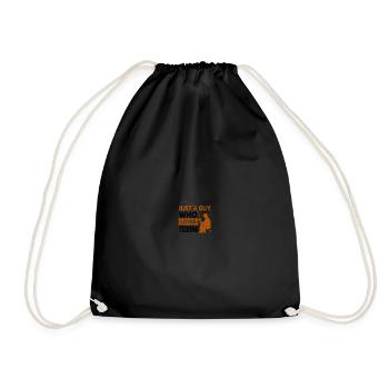 Angler Angelhaken Angelrute Sportfischer - Turnbeutel - Schwarz - Vorne