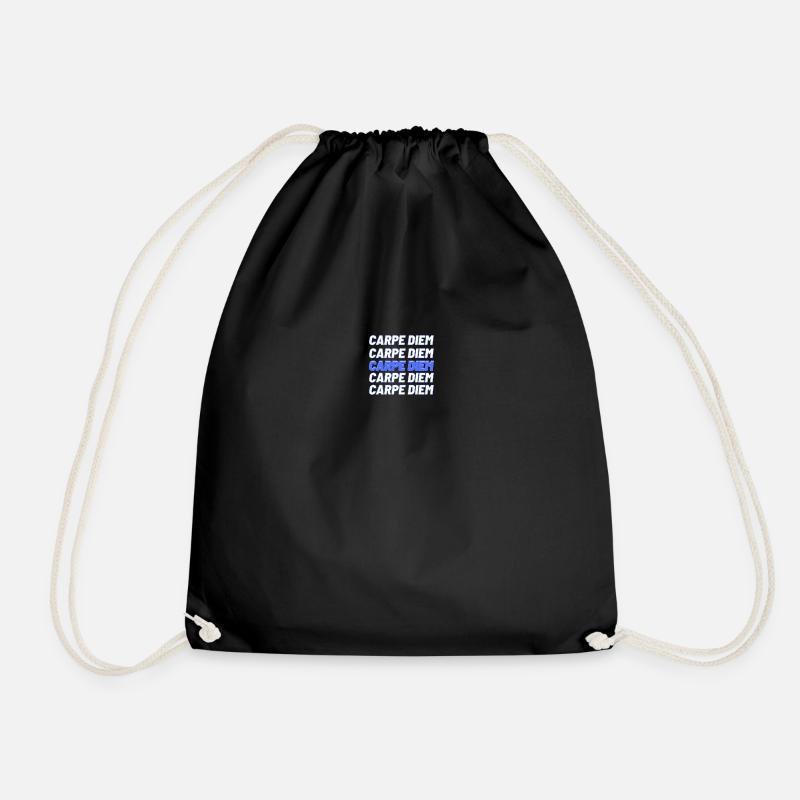 Carpe Diem, seize the day - Drawstring Bag - black